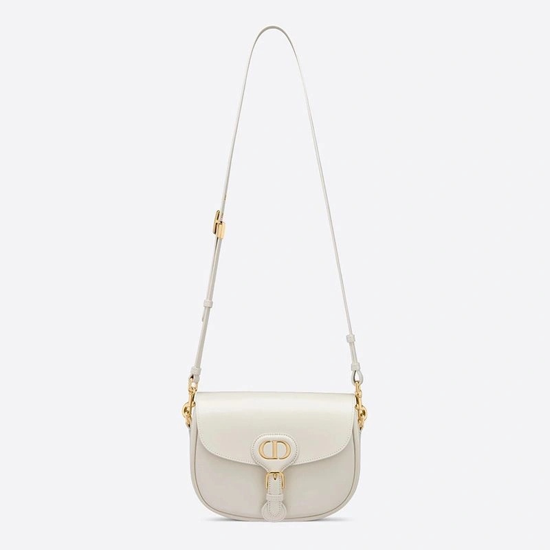 Medium Dior Bobby Bag Box Calfskin White - Image 5